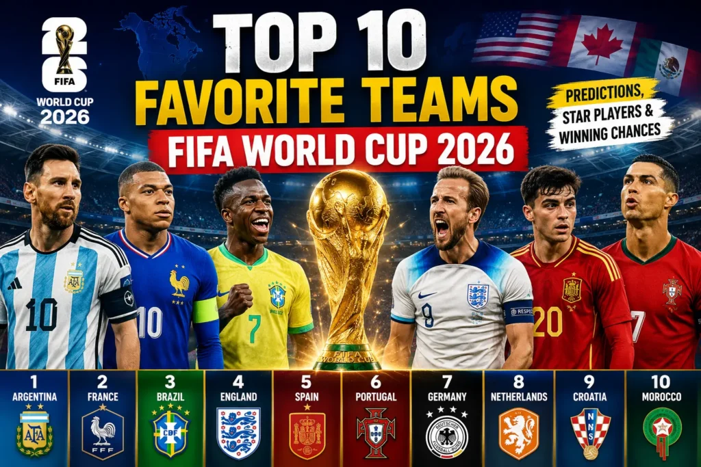 Top 10 Favorite Teams FIFA World Cup 2026